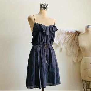 American Eagle gray summer dress w/ leather straps